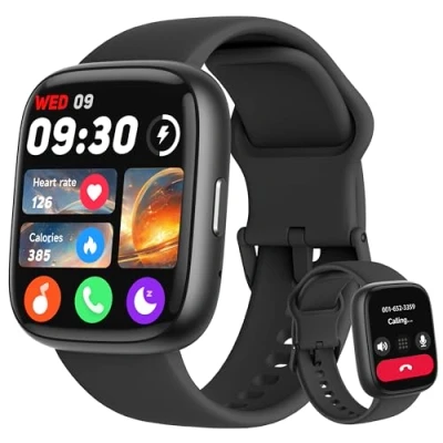 Immagine di LODIMEKE Smartwatch Uomo Donna con Alexa, 1.83&#039;&#039; Orologio Chiamate, Stress, Impermeabile IP68, Monitoraggio Salute (Frequenza Cardiaca/SpO2/Sonno), 100+ Modalità Sport, Regalo Android iOS