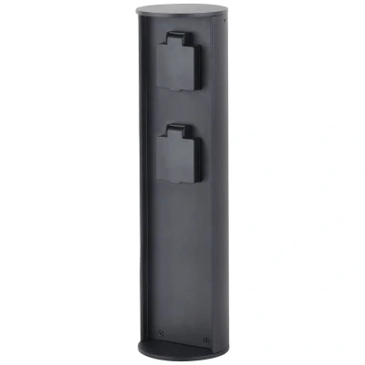 Immagine di ECO Light STROMVERTEILER 2 Multipresa verticale a torre Nero 1 pz.