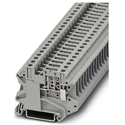 Immagine di Phoenix Contact UT 4 TG P/P 3046168 Morsetto passante componibile Numero Poli (num): 2 0.14 mm² 6 Grigio 50 pz.