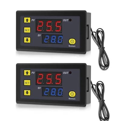 Immagine di GERUI 2 pezzi W3230 20 A DC 12 V Digital Thermal Interruttore, termostato digitale 50 120 ℃ con sensore NTC 10 K.
