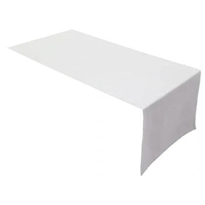 Immagine di Lemos Home Runner da tavola di alta qualità in 100% cotone, collezione concetto, colore e dimensioni a scelta (runner 45 x 150 cm, bianco)