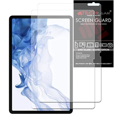 Immagine di TECHGEAR [2 Pezzi Galaxy Tab S8 Plus 12.4&quot; Proteggi Schermo Opaco (SM X810 / SM X816) Antiriflesso Pellicole Protettive Opaca [Senza Bolle] Designata per Samsung