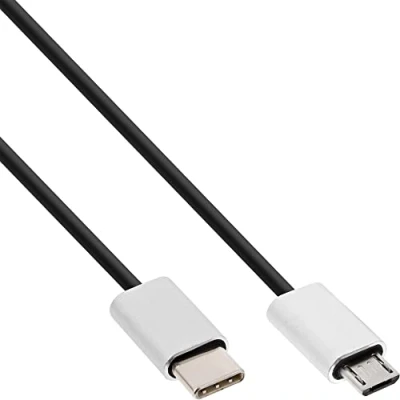 Immagine di InLine 35846 cavo USB 0,5 m C Micro B Alluminio, Nero