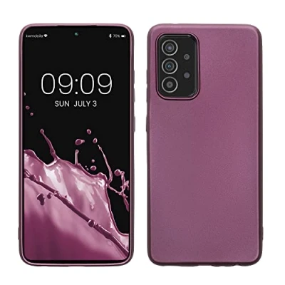 Immagine di kwmobile Custodia Compatibile con Samsung Galaxy A52 / 5G A52s Cover Back Case Morbida Protezione in Silicone TPU Effetto metallizzato lavanda