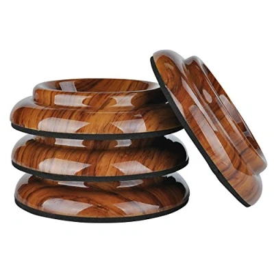 Immagine di KingPoint, set da 4 sottopiedi per pianoforte verticale, in ABS, protettivi, resistenti e antiscivolo, Rosewood