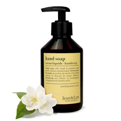 Immagine di Jean &amp; Len sapone per le mani Neroli Gelsomino, liquido in dispenser a pompa pulite e curate, fragranza ammaliante, senza parabeni, siliconi microplastiche, vegan, 250 ml