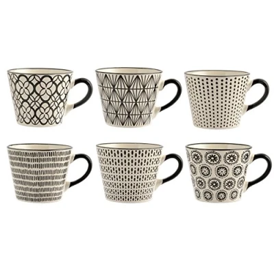 Immagine di H&amp;h set 6 tazze jumbo vhera in stoneware cc 340