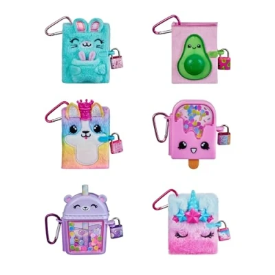 Immagine di Cefa Toys Reale Littles Mini Diari Segreti. Include 4 sorprese, 1 moschettone, Lucchetto e Chiave, Modello Casuale, Multicolore, 00265