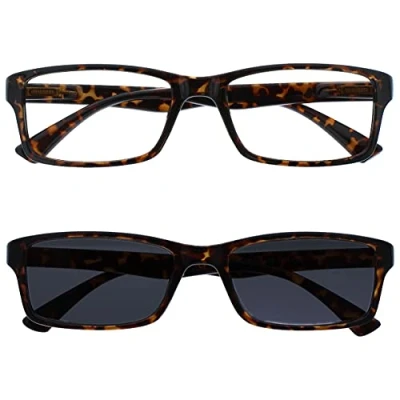 Immagine di Uv Reader Marrone Tartaruga Lettori Coordinata Con Lettore Sole Valore Pacco Doppio Uomo Donna Uvsr2092Br +3,00 70 Gr