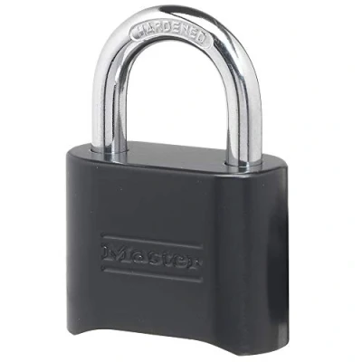 Immagine di Master Lock set your own combination Padlock, pressofuso, colore: Nero # 178D 24 Pack