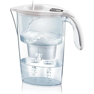 Immagine di LAICA Stream Line Caraffa Filtrante 2,3L Bianca con 7 Filtri bi flux limescale, Preserva i sali minerali e Riduce le sostanze indesiderate Timer digitale Sicurezza Made in Italy
