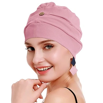 Immagine di osvyo copricapo da donna in cotone chemo con cancro e perdita di capelli, cappello cotone, leggero, confezione sigillata, APRIOSSI PROFONDO, Taglia unica