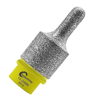 Immagine di Fresa Diamantata 10 25mm per Ingrandire Sagomatura Smussatura Fori Esistenti in Piastrelle di Ceramica Gres Porcellanato Marmo Granito Pietra Artificiale M14 Filettatura SANLEETEK
