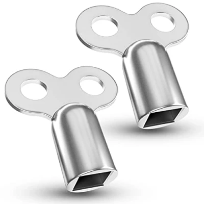Immagine di chiave universale per riscaldamento 2 pezzi robusta Spurgo tutti i radiatori solida di sfiato con lega zinco alta qualità Radiator Key (2 pezzi)