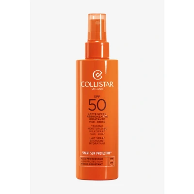 Immagine di Collistar Latte Spray Abbronzante Idratante SPF 50, Protezione Solare Viso e Corpo, Water Resistant, Texture Leggera, Rapido Assorbimento, 200 ml