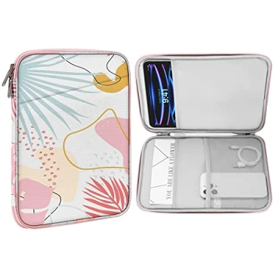Immagine di MoKo 9 11 Custodia Protettiva Compatibile con iPad PRO M4 2024/11 Pollici Air M2 2024/iPad 10a 10,9 5/4 10,9, Galaxy Tab S9/S8/A8/A7 2022, Foglia Tropicale