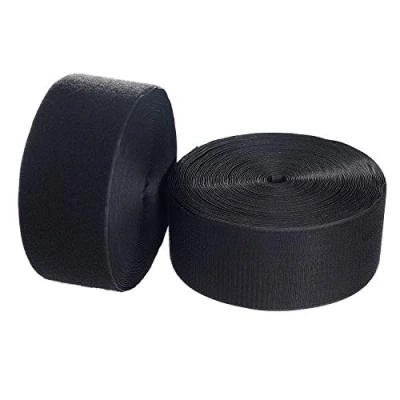 Immagine di TUKA 12mx100mm Nastro Gancio e Anello da Cucire, Non Adesivo Hook &amp; Loop Striscia, Cucire On Magico Strisce Ideale per Abiti 12m Nastro, Larghezza 100mm, Nero, TKB5036 Black
