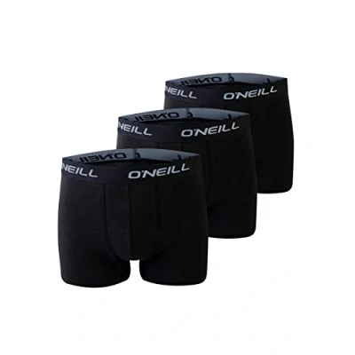 Immagine di O&#039;Neill O&#039; Neill Boxer da Uomo, Tinta Unita, Confezione 3 Briefs, Nero (6969), L (Pacco 3)