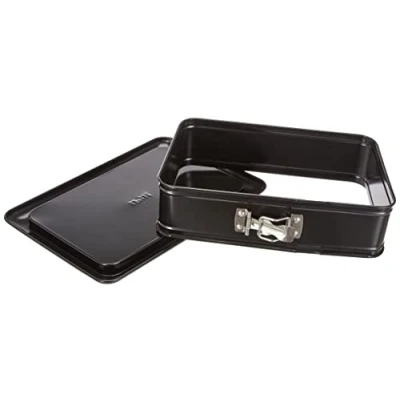 Immagine di IBILI Set di stampi rettangolari con Fondo Extra, Acciaio, Nero, 28 x 18 5 cm, 2 unità