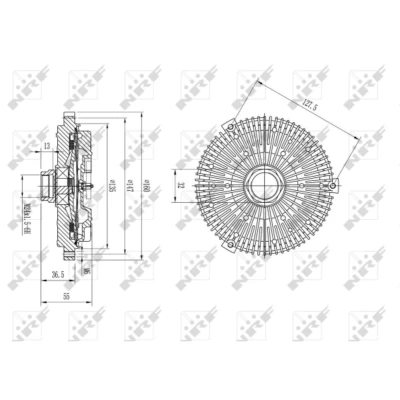 Immagine di NRF 49590 Giunto Viscoso AUDI: A6 C5 Avant, A4 B6 B5 Sedan, VOLKSWAGEN: Passat GP Variant