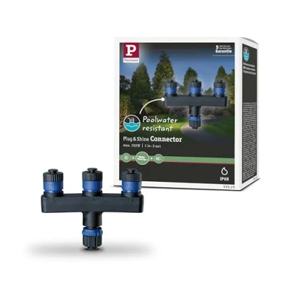 Immagine di PAULMANN 93929 Sistema dilluminazione Plug&amp;Shine Distributore a 3 vie Nero