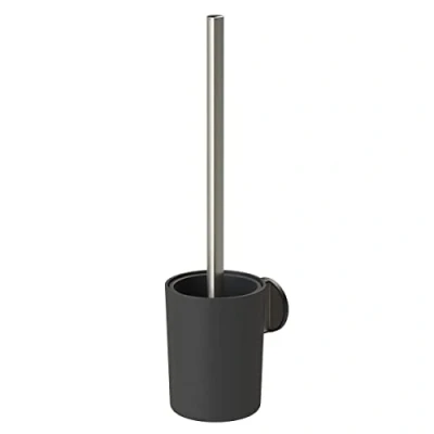 Immagine di Tiger Tune Scopino e Portascopino da WC, con un Retro Autoadesivo 3M Resistente, ABS, Nero, 9.6 x 38.2 12.1 cm + Portarotolo di Carta Igienica, Resistente