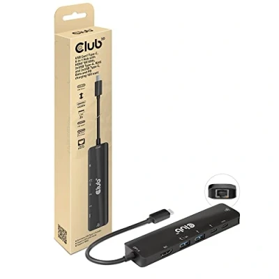 Immagine di Club3D USB 6 in1 Hub C HDMI/2xUSB/ C® (USB 3.1) Multiport Nero