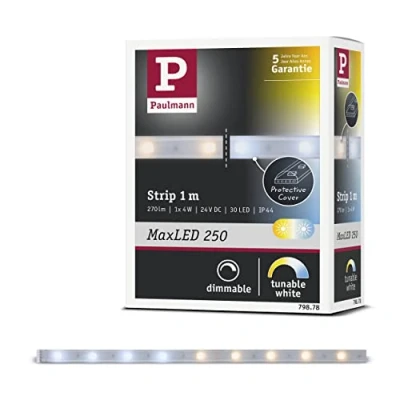 Immagine di Paulmann 79878 Striscia LED con spina 24 V 1 m Bianco caldo