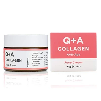 Immagine di Q+A Crema viso con collagene. a base di alghe per contrastare l’invecchiamento cutaneo. Non testata sugli animali. 50 g