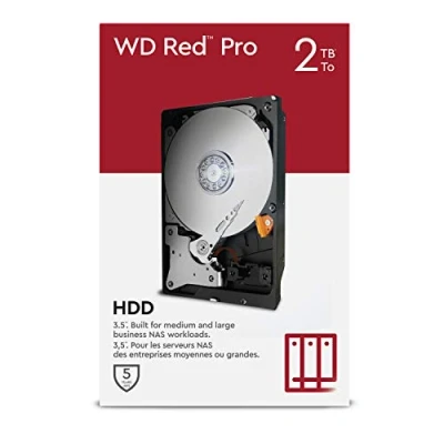 Immagine di WD Red Pro 2TB per NAS Hard Disk interno da 3.5, 7200 RPM Class, SATA 6 GB/s, CMR, Cache 64 MB, Garanzia 5 anni