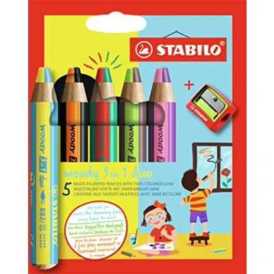 Immagine di Matita colorata Multi Funzione STABILO woody 3 in 1 duo, Mina 2...