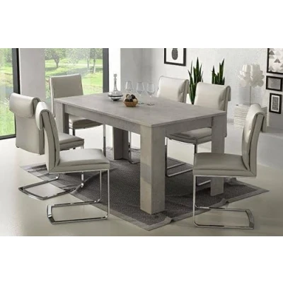 Immagine di Dmora Tavolo Da Pranzo Allungabile, Cm 160 X 88 79, Con Allunga 60 Cm, Colore Grigio