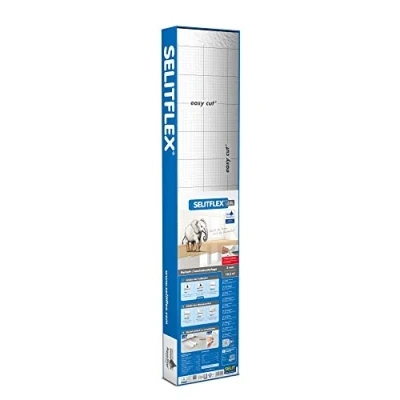 Immagine di SELITFLEX 3 mm AquaStop Sottofondo per pavimento laminati e parquet con protezione contro l&#039;umidità (10,2 m² + nastro adesivo)