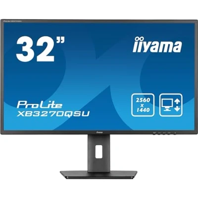 Immagine di Iiyama ProLite XB3270QSU B1 Monitor LED ERP E (A G) 80 cm (31.5 pollici) 2560 x 1440 Pixel 16:9 3 ms HDMI ™, DisplayPort, Cuffie (jack da 3,5 mm), USB 3.2