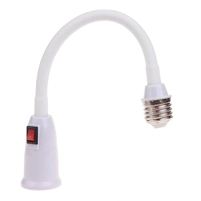 Immagine di lxuebaix Adattatore prolunga portalampada, da E27 a Convertitore portalampada Flessibile Collo D&#039;Oca con Lampadina Bianco