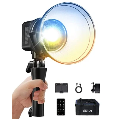 Immagine di SIRUI C60B luce video LED bicolore, 60 W, fissa per fotografia, CRI 96 TLCI 98, CCT 2800K 7000K, 12 FX, ultra silenziosa da studio con supporto Bowens, riflettore, controllo tramite app