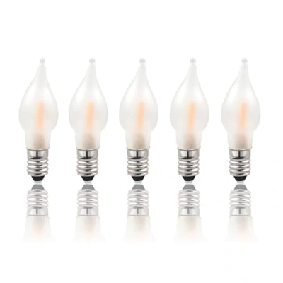Immagine di Hellum Candele di ricambio a LED per arco Natale, 5 pezzi, 10 55 V, 0,5 W, albero luci interne con 4 24 punti combustione, lampadine E10/10 V/ W/14 Lumen 151305