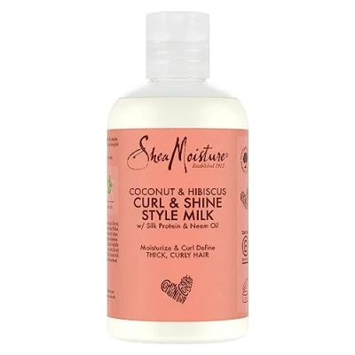 Immagine di Shea Moisture Latte lucidante e modellante per ricci, a base di cocco ibisco, 254 ml