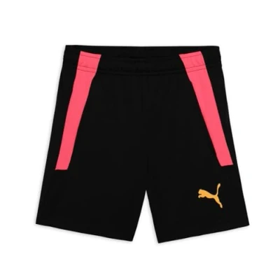 Immagine di PUMA Teamliga Pantaloncini da Allenamento 2 Jr (Tasche Aperte) Lavorati a Maglia, Flusso di Sole Nero Nero, 140 Unisex Bambini