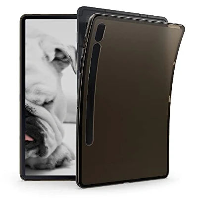 Immagine di kwmobile Custodia Protettiva Tablet Compatibile con Samsung Galaxy Tab S8 / S7 Cover Trasparente Morbida Silicone Nero/Trasparente