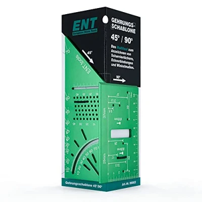 Immagine di ENT 99003 Sagoma per morsa Multitool di foratura 3D marcatura con angolo 45/90 Alluminio anodizzato verde