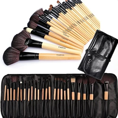 Immagine di pennelli Make Up,Cadrim 24 pezzi Set di professionali per trucco trucchi,pennelli con borsa