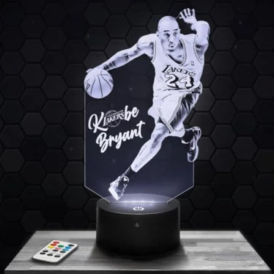 Immagine di Lampada da comodino, Luce notturna tattile K.Bryant pallacanestro illusione 3D LED, idea regalo di Natale per ragazzi e ragazze notte bambini o adulti TOP