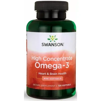 Immagine di Swanson High Concentrate Omega 3, olio di pesce, 120 capsule