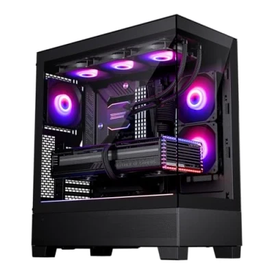 Immagine di Phanteks XT View Tempered Glass Windows, D RGB schwarz Midi Tower PC Case da gioco, Contenitore, Nero