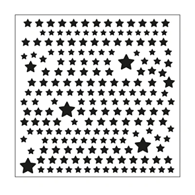 Immagine di Stencil di Vaessen Creative, Stelle, per Aggiungere Design Colorati e Texture ai Vostri Progetti Creativi con la Carta