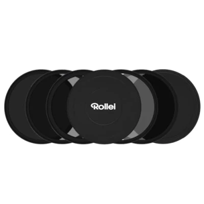 Immagine di Rollei F:X Pro set di filtri rotondi magnetici ND Mark II da 72 mm, magneticifiltro grigio composto CPL, ND8, ND64, ND1000 e anello base magnetico ideale per la lunga