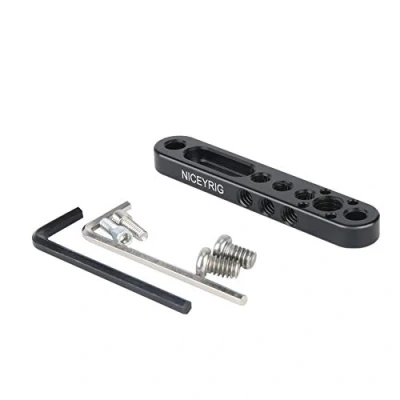 Immagine di NICEYRIG Piastra di montaggio multifunzionale, barra per formaggio con filettatura ARRI da 1/4&quot; 3/8&quot; gabbia fotocamera, Liliput 619AH 819AH FA1011 FA1013