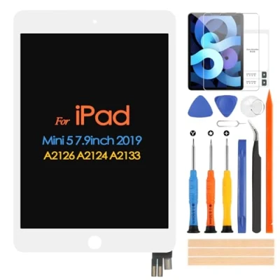 Immagine di per iPad Mini 5 7.9 LCD Display, 2019 A2126 A2124 A2133 A2125 Schermo Touchscreen Digitazer Assembly Sostituzione con Riparazione Kit (Bianco)