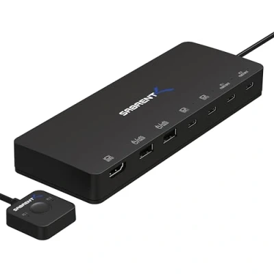 Immagine di Sabrent Switch USB, Sdoppiatore cavo USB type C, C KVM, con 2 porte di ingresso e 1 HDMI, 2.0 PD (60W), per controllare computer (USB KCPD)